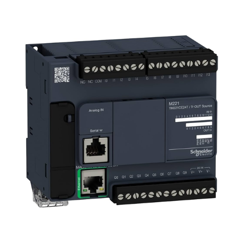 Schneider Electric TM221CE24T Modicon M221 logic controller with Ethernet and transistor outputs