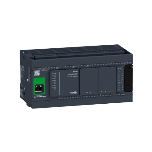 Schneider Electric TM241CE40T logic controller with Ethernet, USB, and 40 I/O