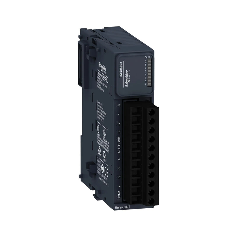 Schneider Electric TM3DQ8R 8‑channel relay output module, 24 VDC, TM3 digital I/O