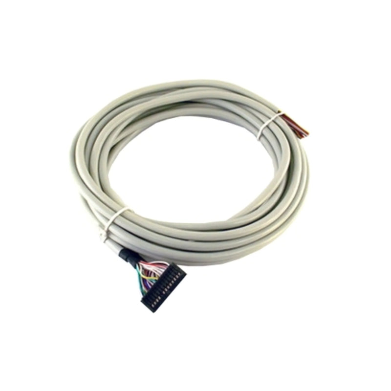 Schneider Electric TWDFCW30K 3m preformed cable with 20-pin HE10 male connector for Twido I/O extension modules.