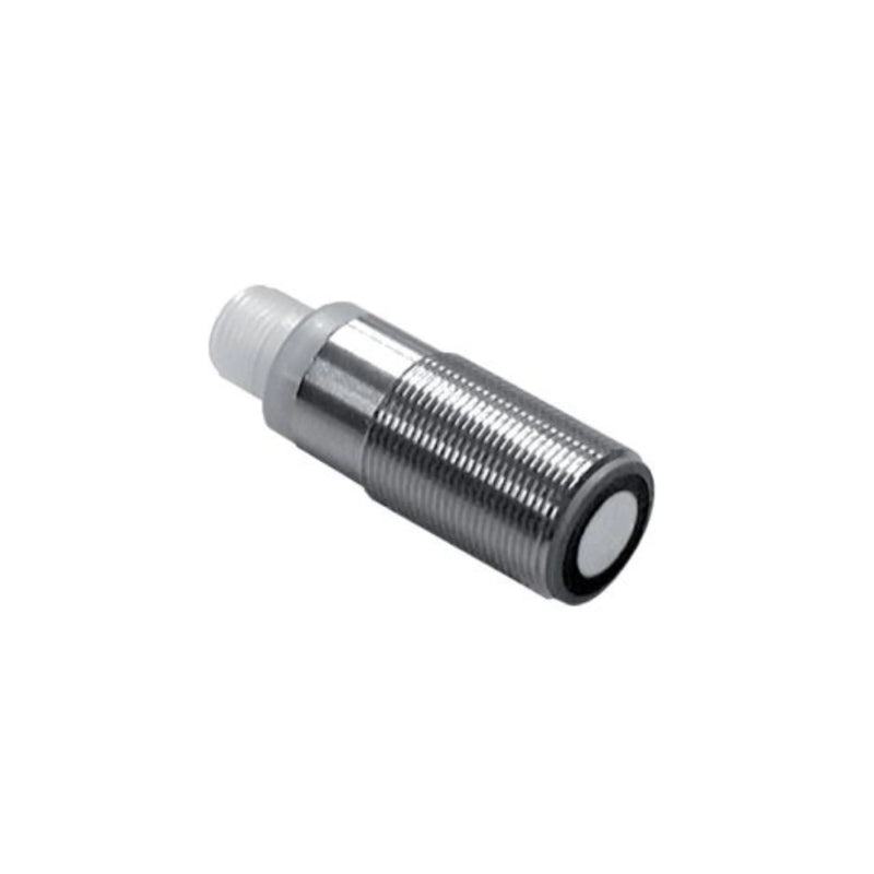 Pepperl+Fuchs UB800-18GM40-E5-V1 ultrasonic sensor, 800 mm range, M18 housing, NPN NO, IP67 rated, M12 connector.