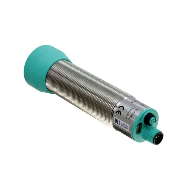 Pepperl+Fuchs UC4000-30GM-IUR2-V15 ultrasonic sensor, 4000 mm range, analog output, M30 housing, M12 connector, IP67 rated.