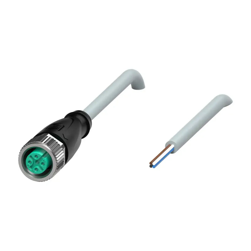 Pepperl+Fuchs V1-G-5M-PUR angled M12 female sensor cable, 5 m PUR jacket
