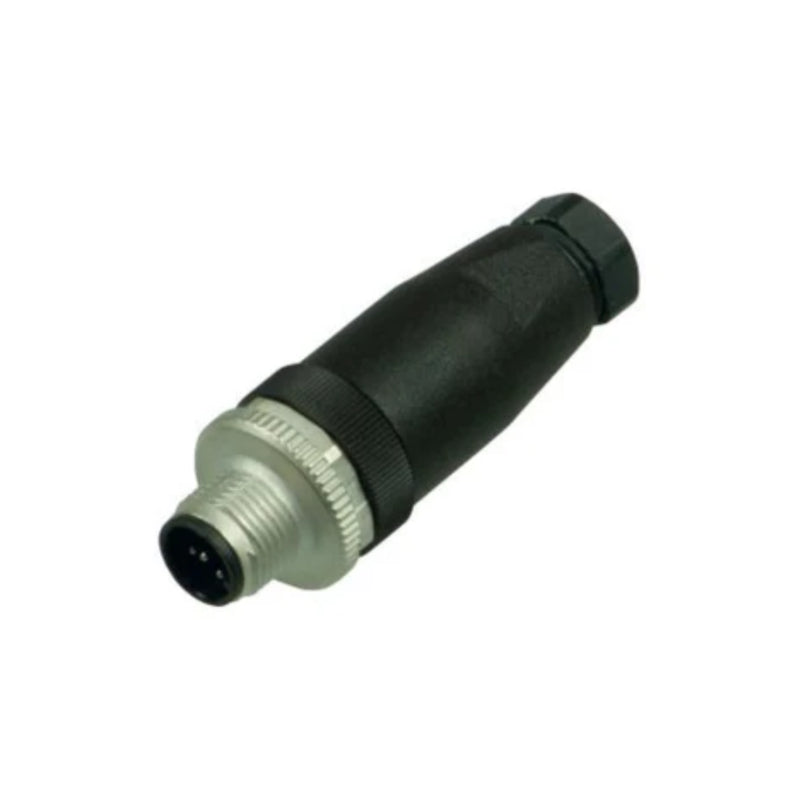 Pepperl+Fuchs V1S‑G‑BK field-attachable M12 male connector with black PVC cable, screw terminals, IP67