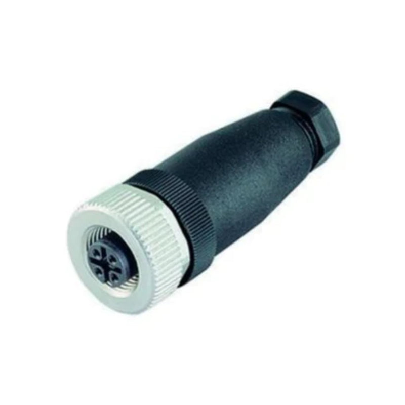 Pepperl+Fuchs V1‑G‑BK M12 female to open lead cable, 4‑pin black PVC jacket, IP67