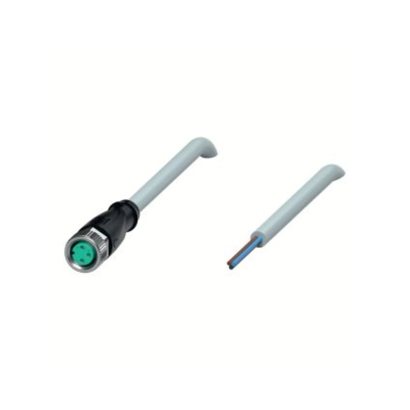 Pepperl+Fuchs V3-GM-5M-PUR M8 3-pin female cordset with 5 m PUR cable, IP68 rated, halogen-free, A-coded, for industrial sensor connections.