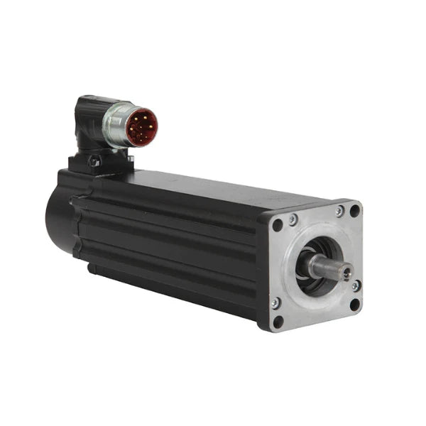 Allen-Bradley VPL-B1303F-PK14AA servo motor, 8.8 Nm, 4500 RPM, 480V, 130mm frame, keyless shaft, 24V DC brake, high-res multi-turn encoder.