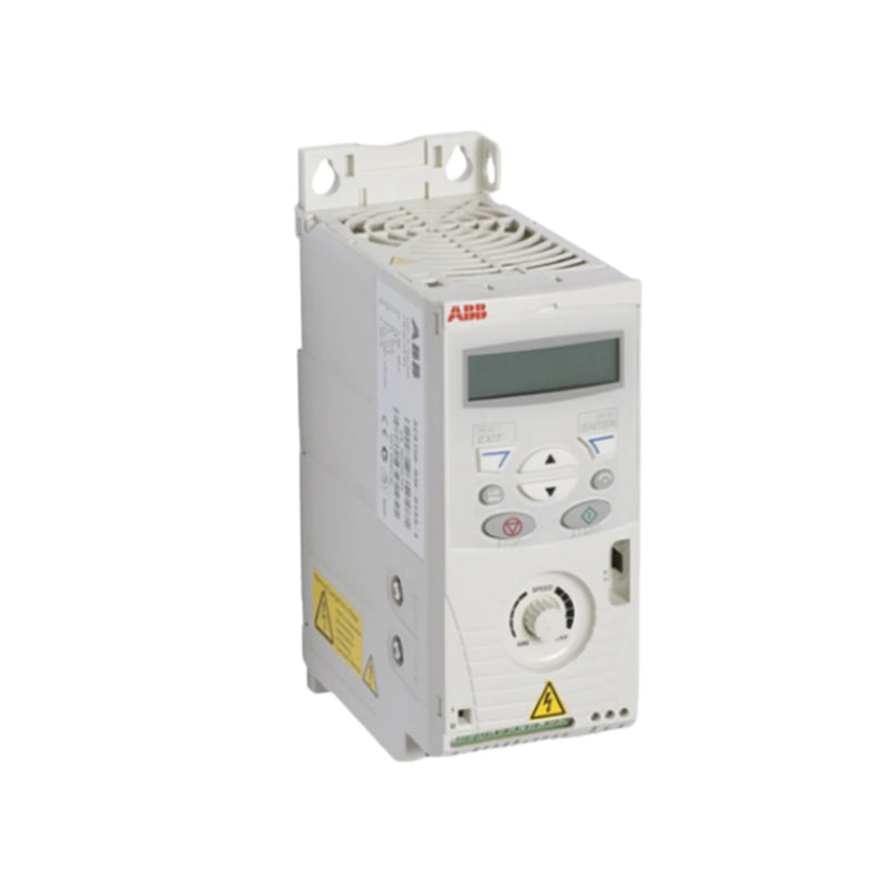 ABB ACS150-03E-02A4-4 1 HP VFD, 2.4 A, IP20, with keypad and EMC filter for OEM motor control solutions.