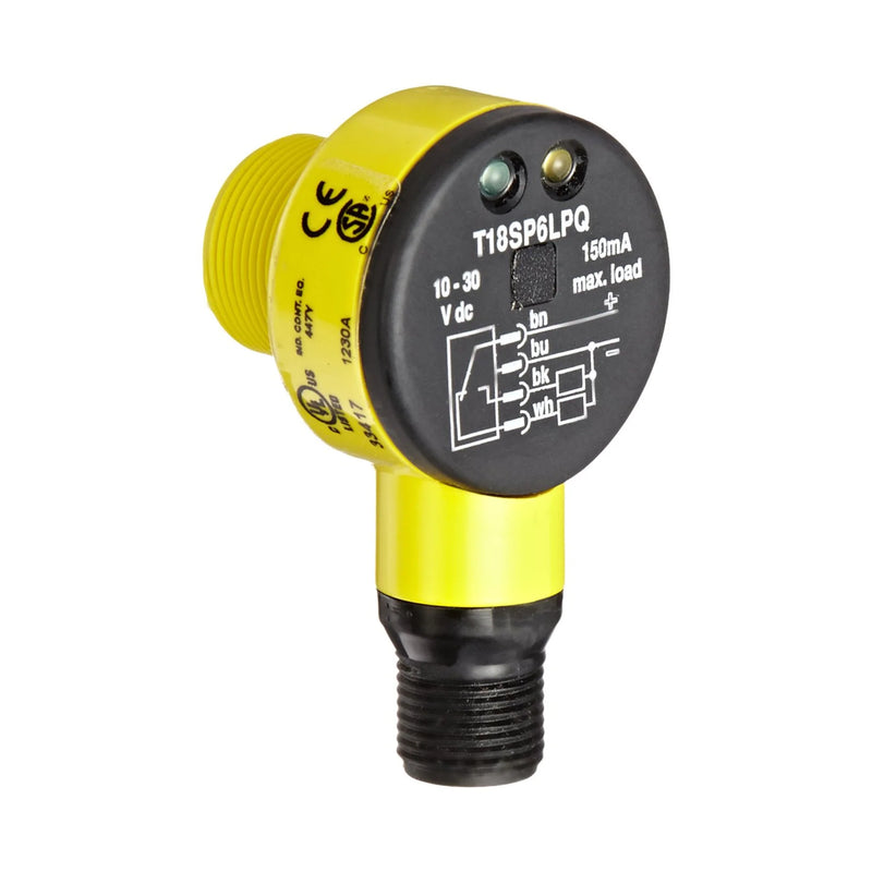 Compact Banner T18SP6LPQ sensor offers high precision for various industrial applications.