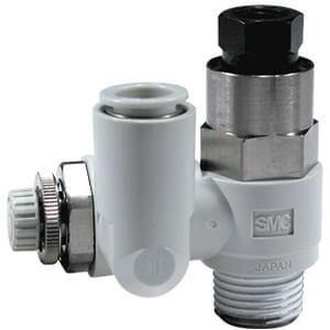 Compact SMC ASP330F-01-06S device for industrial communication with durable design.